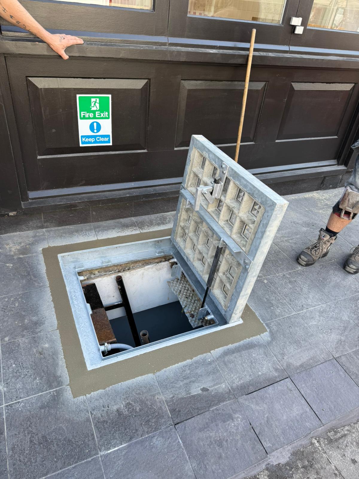 UKP access hatch and cellar flap example installation